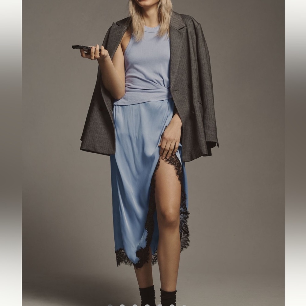 NWT Anthropologie twofer slip midi dress - Picture 1 of 6